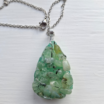 Moss Agate Pear